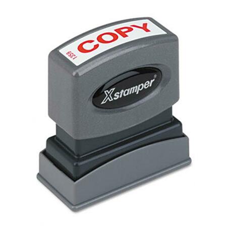 XSTAMPER ECO-GREEN One-Color Title Message Stamp- COPY- Pre-Inked/Re-Inkable- Red 1359